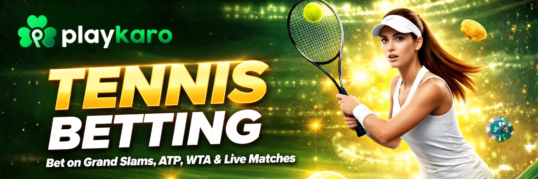 Tennis Betting on Playkaro – Bet on Grand Slams, ATP, WTA & Live Matches