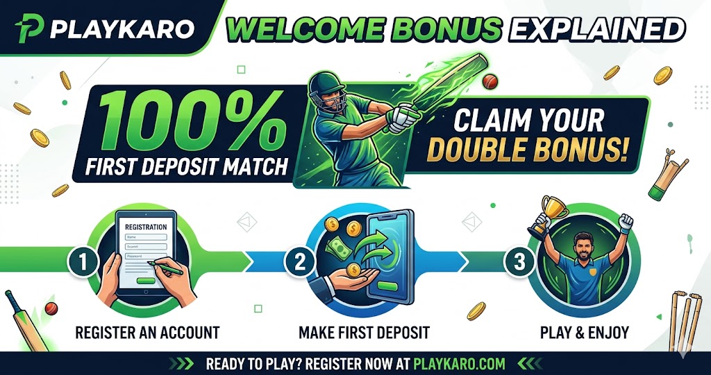 Playkaro Welcome Bonus Explained — How to Claim Your 100% First Deposit